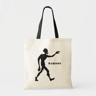 Bolso De Tela Nombre personalizado Zombie tote bags