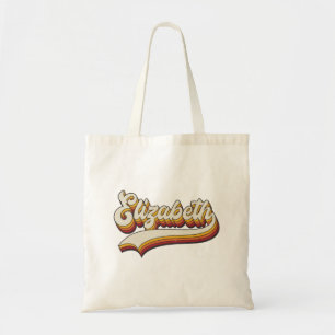 Bolso De Tela Nombre Retro Elizabeth Diseño Vintage 70s