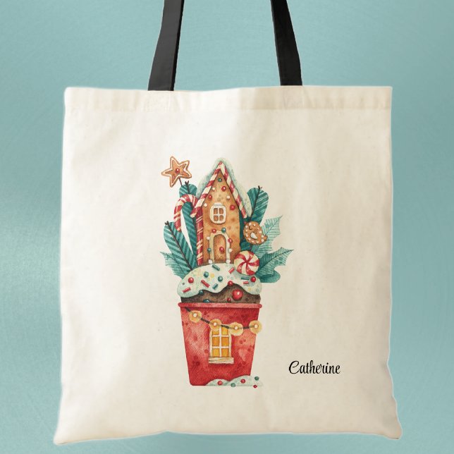 Bolso De Tela Nombre, Watercolor Magical Sweets House (Subido por el creador)