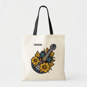 Bolso De Tela Nombre y color personalizados Ukulele