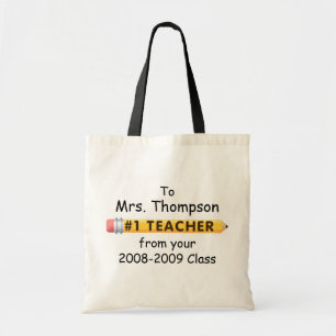 Bolso De Tela Nombre y fecha de encargo del profesor del KRW #1