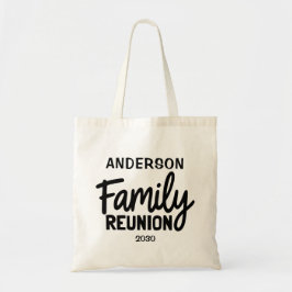 Bolso De Tela Nombre y Fecha de Reunión Familiar Personalizada M
