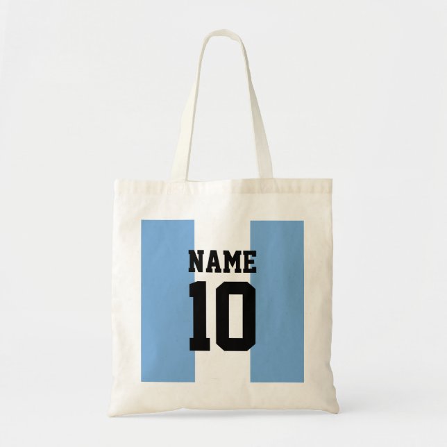 Bolso De Tela Nombre y número personalizados personalizados Arge (Frente)
