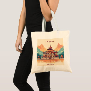 Bolso De Tela Nombre y texto personalizados Nepal