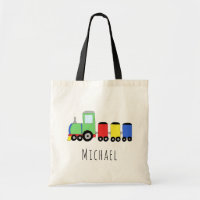 Nombre y tren locomotor del niño pequeño