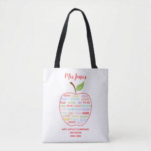 Bolso De Tela nombres de clase profesor gracias arte de palabras