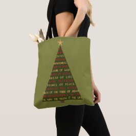 Bolso De Tela Nombres de Jesús Árbol de Navidad