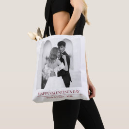 Bolso De Tela Nombres de Pareja Personalizados & Año - Foto Eleg
