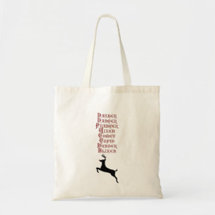 Bolso De Tela Nombres de renos Rudolph, cometa, reno blixen