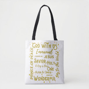 Bolso De Tela Nombres del Tote Jesús