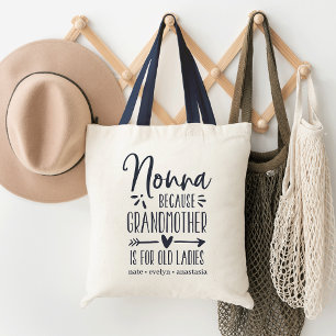 Bolso De Tela Nonna La abuela es para las ancianas