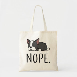 Bolso De Tela Nope Boston Terrier