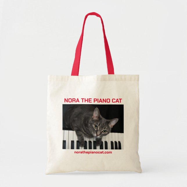 Bolso De Tela Nora El Tote Gato De Piano 001 (Frente)