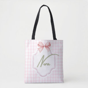 Bolso De Tela Nora Nora Baby Nursery Bow&Gingham
