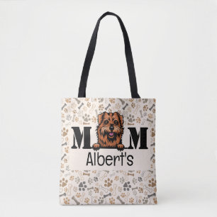 Bolso De Tela Norfolk Terrier Peeking Personalizado