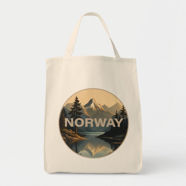 Bolso De Tela Noruega Norge Escandinavia Europa (Frente)