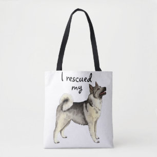 Bolso De Tela Noruego Elkhound del rescate