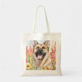Bolso De Tela Norwegian Elkhound Watercolor Tote Bag