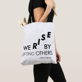 Bolso De Tela Nos elevamos al levantar a otros