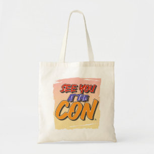Bolso De Tela Nos vemos en Con Comic Tema Personalizado Eslogan