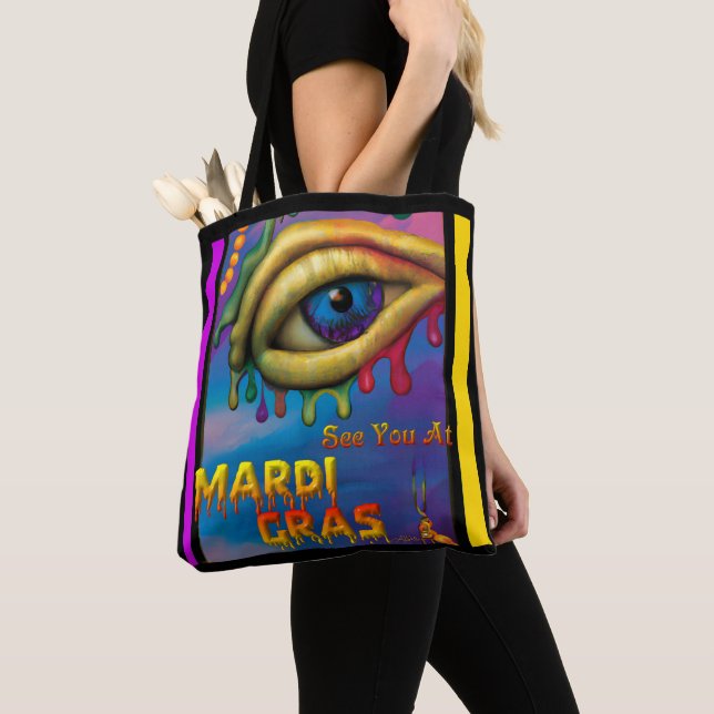 Bolso De Tela Nos Vemos En Mardi Gras Eye (Detalle)