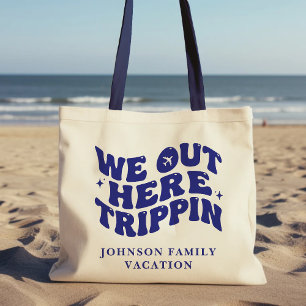 Bolso De Tela Nosotros Aquí De Viaje Vacaciones Familiares Diver