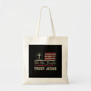 Bolso De Tela Nosotros confiamos en Jesús - Bandera de los Estad