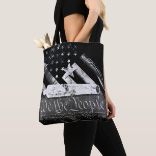 Bolso De Tela NOSOTROS EL PUEBLO Bandera Americana Estrella y Ca