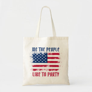 Bolso De Tela Nosotros el pueblo Bandera estadounidense divertid