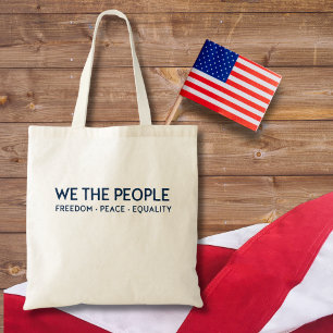 Bolso De Tela NOSOTROS EL PUEBLO Libertad Libertad Igualdad Paz
