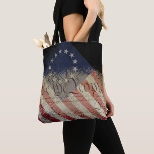 Bolso De Tela NOSOTROS EL PUEBLO Vintage Betsy Ross Bandera Amer