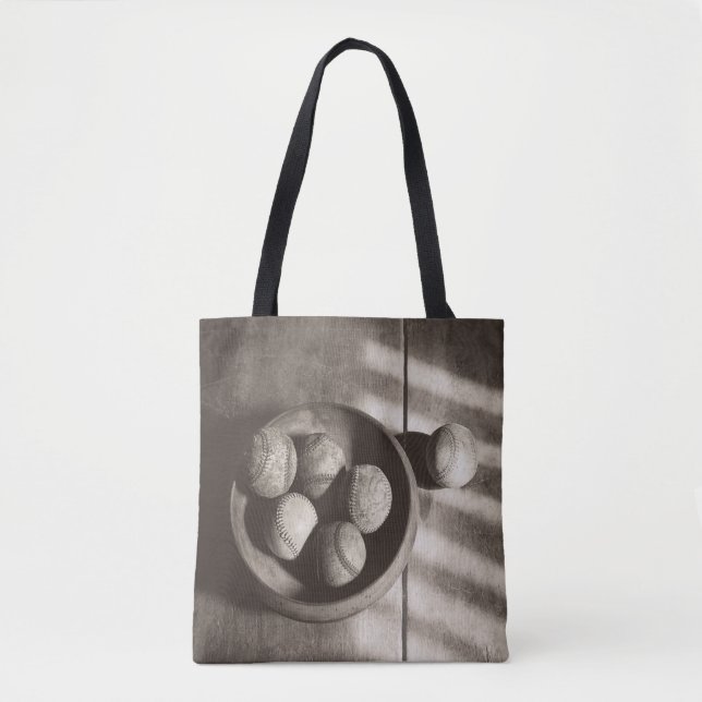 Bolso De Tela Nostalgia del béisbol - béisboles (Anverso)
