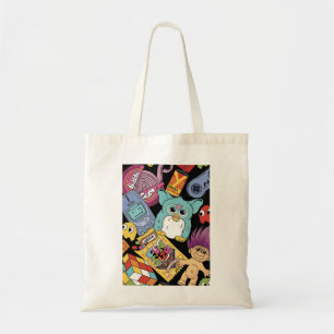 Bolso De Tela Nostalgia Retro Doodle Patrón Juguete y Tecnología