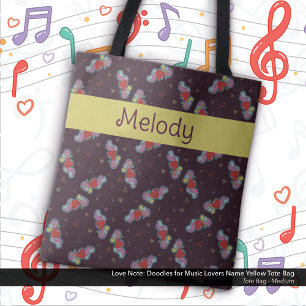 Bolso De Tela Nota de amor: Doodles para amantes de la música no