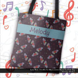 Bolso De Tela Nota de amor: Doodles para amantes de la música No