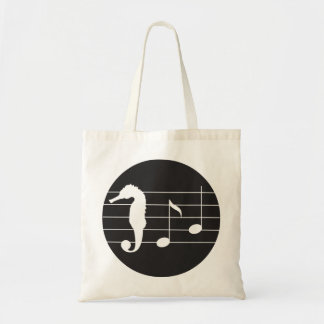 Bolso De Tela nota musical de caballito de mar
