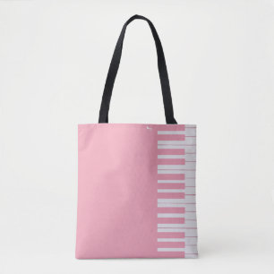 Bolso De Tela nota musical de piano moderno y elegante
