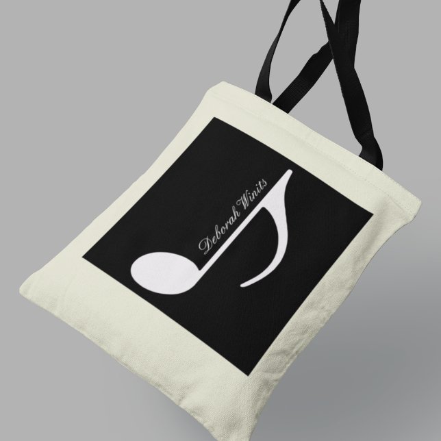 Bolso De Tela Nota musical gráfica personalizada (love music ❤🎵)