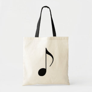 Bolso De Tela nota musical negra