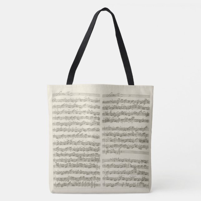 Bolso De Tela Notación de música original de la habitación del (Anverso)
