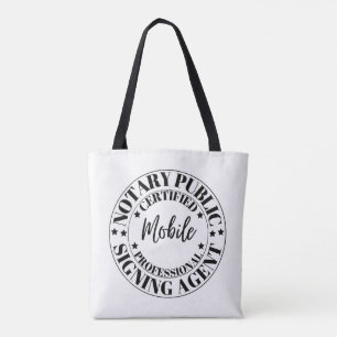Bolso De Tela Notario agente de firma pública Tote Bag