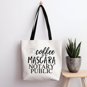Bolso De Tela Notario público de Coffee Mascara