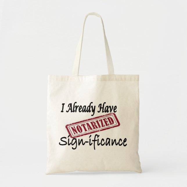 Bolso De Tela Notarizado Ya Tengo Significación (Frente)