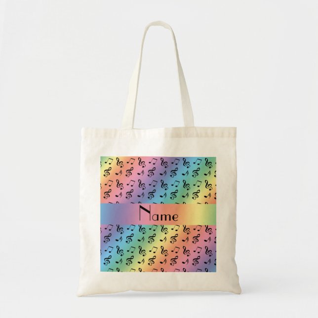 Bolso De Tela Notas conocidas personalizadas de la música del (Frente)