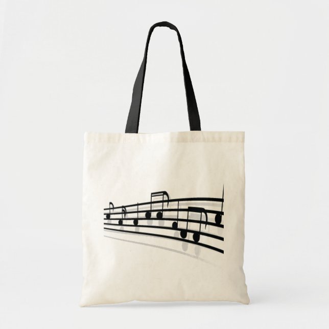 Bolso De Tela Notas de la música (Frente)