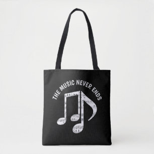 Bolso De Tela Notas de la música negra