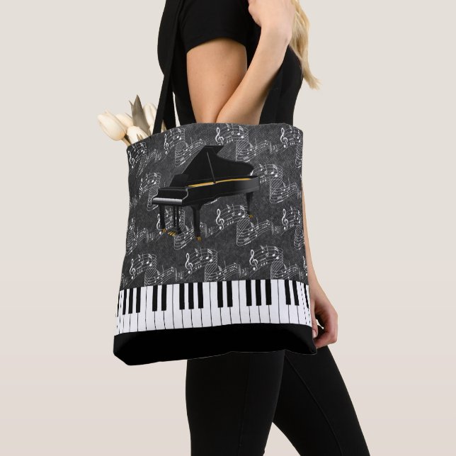 BOLSO DE TELA NOTAS DE MÚSICA (Detalle)