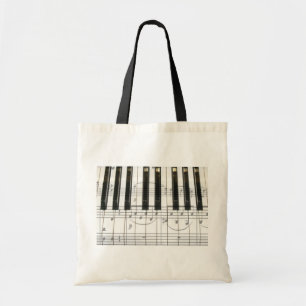 Bolso De Tela Notas del teclado y de la música de piano