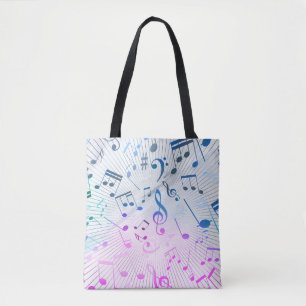 Bolso De Tela Notas musicales