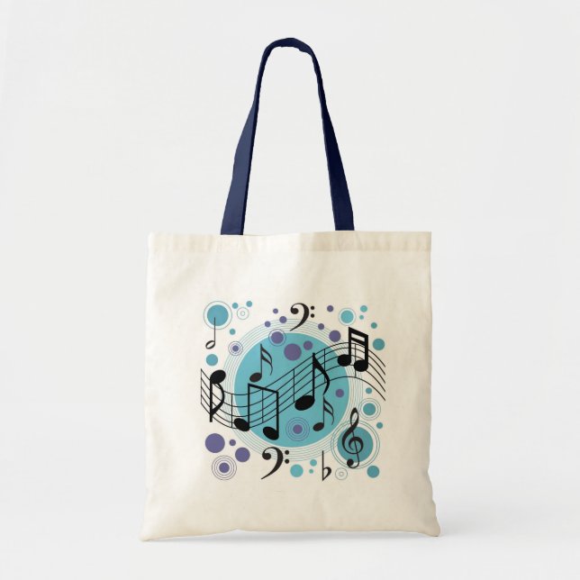 Bolso De Tela Notas musicales (Frente)